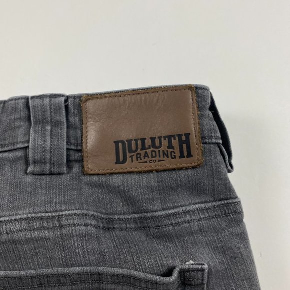 Duluth Trading Co. Double Flex Ballroom Relaxed Jeans Men's 42 x 32 Gray Stretch - Picture 5 of 12